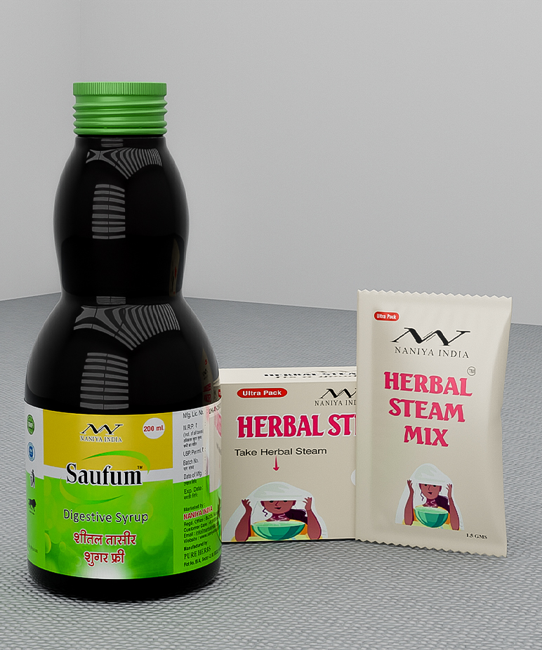 Herbal Steam Mix and Saufam Combo (Pack of 2)